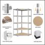 EPRO Metalna montažna ugaona polica Standard 180x90x40cm metal-drvo 875kg (5x175kg) - slika 2