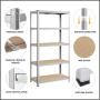 EPRO Metalna montažna polica Standard 180x90x35cm, metal-drvo, 875kg (5x175kg) - slika 2