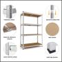 EPRO Metalna montažna polica Standard 150x70x30cm, metal-drvo, 700kg (4x175kg) - slika 2