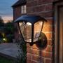EUROLAMP Solarna zidna lampa sa senzorom pokreta, 3W, 400lm, crna - slika 1
