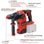 EINHELL Aku čekić bušilica TP-HD 36/30 Li BL +4 Solo 4513983 - slika 2