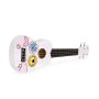 ECO TOYS Ukulele drvena gitara za decu sa 4 najlonske žice i trzalicom Bela MF019G - slika 3
