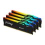 KINGSTON 64GB (4x16GB) DDR5 6000MT/s CL40 FURY Beast Black RGB XMP (KF560C40BBAK4-64) - slika 1