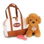 ECO TOYS Plišana igračka za decu, štene Brown Poodle, torba + četka za negu - slika 4