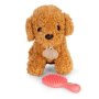 ECO TOYS Plišana igračka za decu, štene Brown Poodle, torba + četka za negu - slika 5