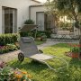Bolzz Sklopiva ležaljka za plažu sa točkovima i tendom – Grey MultiGarden - slika 3