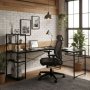 Bolzz Ugaoni radni sto sa policama – Black LOFT ModernHome - slika 3