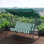MultiGarden Baštenska ljuljaška za 3 osobe sa tendom – Green/White - slika 3