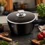 KAUFMAX ŠERPA SA POKLOPCEM 24CM Black Vantage Collection - slika 4