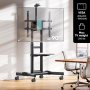ONKRON Mobile TV Stand for 50-83” TVs with Wheels Shelves Height Adjustable Rolling TV Cart, Black - slika 2