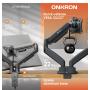 ONKRON Dual Monitor Stand for 13''-32'' Screens up to 8 kg, Black - slika 4