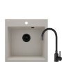 DEANTE Sudopera ZQJN 5103+slavina BOC N72M+crni fiting - slika 1