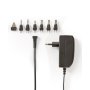 NEDIS ACPA003 Universal AC Power Adapter 24W, 9-24V DC 1.80m 1.0-1.5A 6plug(s) Black - slika 1