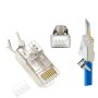 GEMBIRD LC-PTF7-01/100 Zasticeni modularni CAT7 prolazni utikac 15u pozlacen, FTP, SFTP, 100 kom. - slika 1