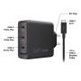 LENOVO Multi-port USB-C 100W GaN punjač (G0A6100BEU) - slika 3