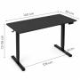 ModernHome Elektricni radni sto 140*60 cm sa podesivom visinom 72-118 cm, crni - ModernHome - slika 4