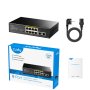 CUDY GS1010P 8-Port Gigabit PoE+ Switch with 2 Gigabit Uplink ports, PoE 30W - slika 2