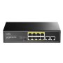 CUDY GS1010P 8-Port Gigabit PoE+ Switch with 2 Gigabit Uplink ports, PoE 30W - slika 1