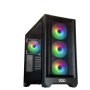 UGD Kućište Titan 2314, ATX, providna stranica, ugradjena 4xRGB kulera, Crno - slika 1