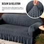 HOMEMATES 1+1 gratis retro pokrivač za dvosede i kauče od 145cm do 185cm - Siva - slika 4