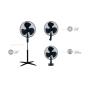 NIAROS KURELI Ventilator 3U1, PODNI, ZIDNI I STONI, PREČNIK 43CM, 45W, CRNI - slika 2