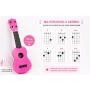 Eddy Toys Dečiji ukulele sa najlonskim žicama roze 40cm - slika 2