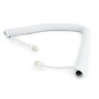 GEMBIRD TC4P4CS-2M-W Telefonski kabl spiralni za slusalicu, RJ10 (4P4C), 2m White - slika 3