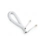 GEMBIRD TC4P4CS-2M-W Telefonski kabl spiralni za slusalicu, RJ10 (4P4C), 2m White - slika 1