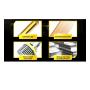 AUXITO H11 LED sijalice 3000K žute DD-M6-H11-GY2-A 24000lm CANBUS set H8 H9 H16 - slika 3