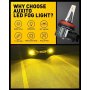 AUXITO H11 LED sijalice žute 3000K 6000lm CANBUS H8 H16 H8-I9-GY2 - slika 4