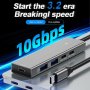 KETTZ KT-HUBC300 Tip C HUB + 4 x USB3.2 Gen2 10Gbs data transfer - slika 2