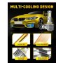 AUXITO LED Sijalice H10 za Maglu – 6500K Hladno Bela, 9000 lm H10-M6F-W2 - slika 3