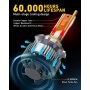 AUXITO 9006 HB4 LED sijalice 6500K 24000lm 120W CANBUS DD-Y19-9006 - slika 3