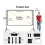 KETTZ Platno za Projektor 100 Anti-Refleks 220x125CM - slika 3