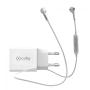CELLY Bluetooth slušalice + punjač 18W USB-C bela - slika 1