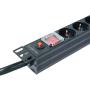 LOGILINK PDU 8 x šuko, prenaponska zaštita, prekidač, 1.8m - slika 5