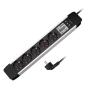 LOGILINK Produžni kabl LCD displej potrošnje, aluminijum, 5 mesta - slika 1