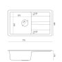 QUADRON TOM 111 - sudopera sa 1 kadom, rucni sifon , crna HCQM7744CZ - slika 3