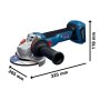 BOSCH PRO GWS 18V-11 Akumulatorska ugaona brusilica u L-BOXX 136 sa dodatnom drškom, 06019N4104 - slika 3