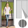 Bolzz Magnetna zavesa protiv insekata za vrata 80/90/100 × 210/220 cm, bela - slika 1