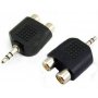 FAST ASIA Adapter audio 3.5mm - 2xRCA crni - slika 1