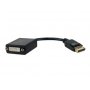 FAST ASIA Kabl adapter DisplayPort (M) - DVI-I Dual link (F) crni - slika 1