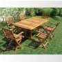 BSET Baštenski set-Sto + 6 stolica drveni - slika 1