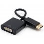 E-GREEN Adapter DisplayPort (M) - DVI (F) crni - slika 1