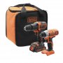 BLACK&DECKER BCK21S1S, akumulatorska bušilica i udarni odvijac + poklon torba - slika 1