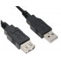 E-GREEN Kabl USB A - USB A M/F (produžni) 5m crni - slika 1