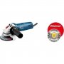 BOSCH plavi alat GWS 750 (115 mm) ugaona brusilica + 1x dijamantski disk - slika 1