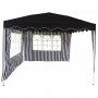 Green Bay GAZEBO Sklopiva tenda 3x3m sa 2 bocna panela plavo-bela - slika 1