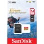SANDISK MEM MICROSD 64GB Sandisk Extreme + adapter (SDSQXAF-064G-GN6AA) - slika 1