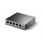 TP LINK Switch Gigabit 5x RJ45 10/100/1000Mbps (4x PoE port) 56W PoE napajanje metalno kuciste  (TL-SG1005P) - slika 1